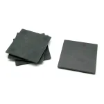 Creative Home Natural Dark Gray Slate Coaster Set of 4 - 4 in. x 4 in. Rustic Stone Coasters thumbnail 2