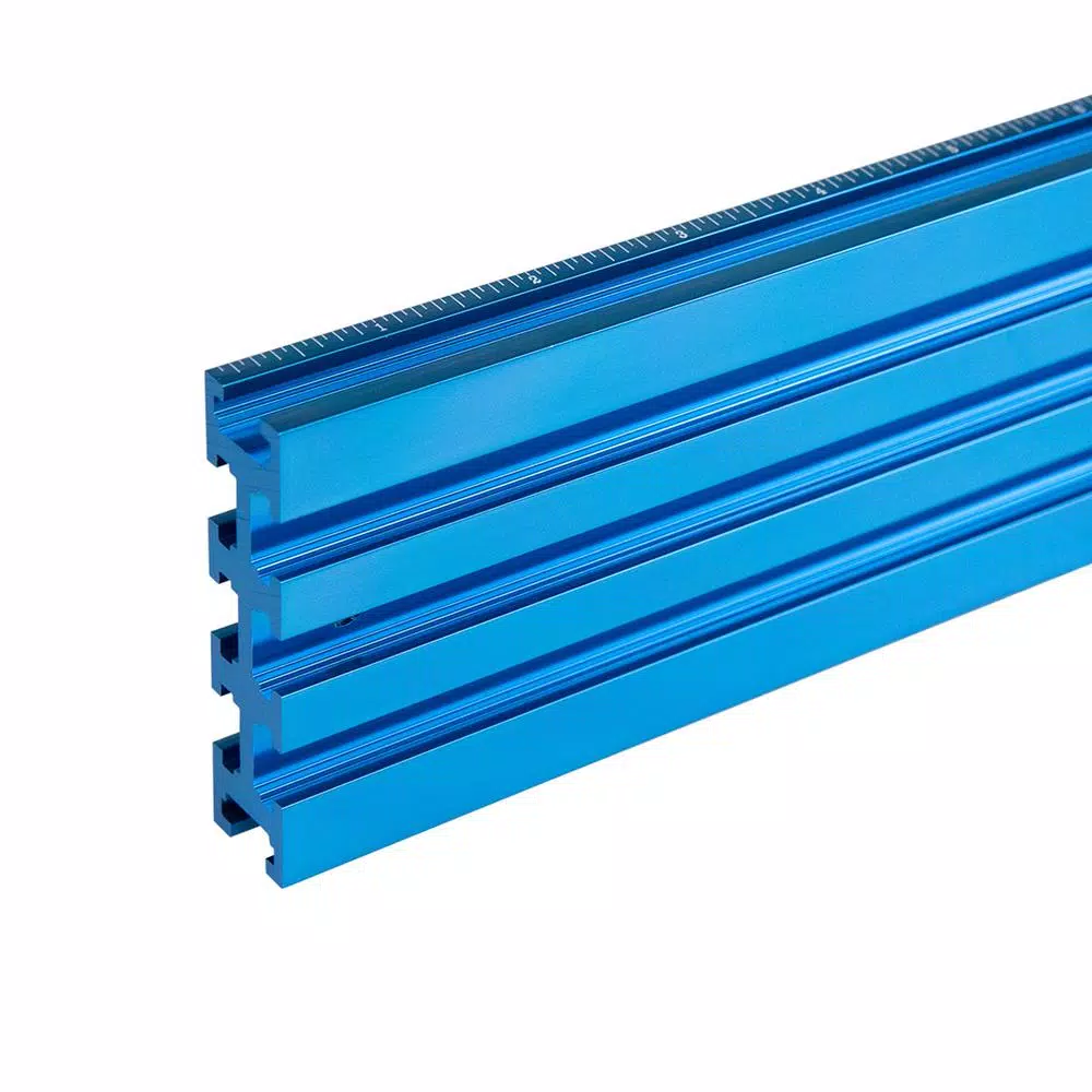 POWERTEC 24 in. Aluminum Multi T-Track Fence for Woodworking Jigs and Fixtures