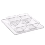 Classic Cuisine 5-Piece Serving Tray Set with 4 Crystal-Clear Condiment Bowls thumbnail 1
