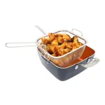 Gotham Steel 9.5 in. Ti-Ceramic Non-Stick Deep Square Fry Pan Set, 4-Piece thumbnail 2