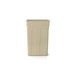 Suncast Commercial 23 Gallon Slim Resin Trash Can, Sand thumbnail 2
