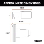 CURT 6-Way Round Trailer Connector Plug & Socket Kit thumbnail 6