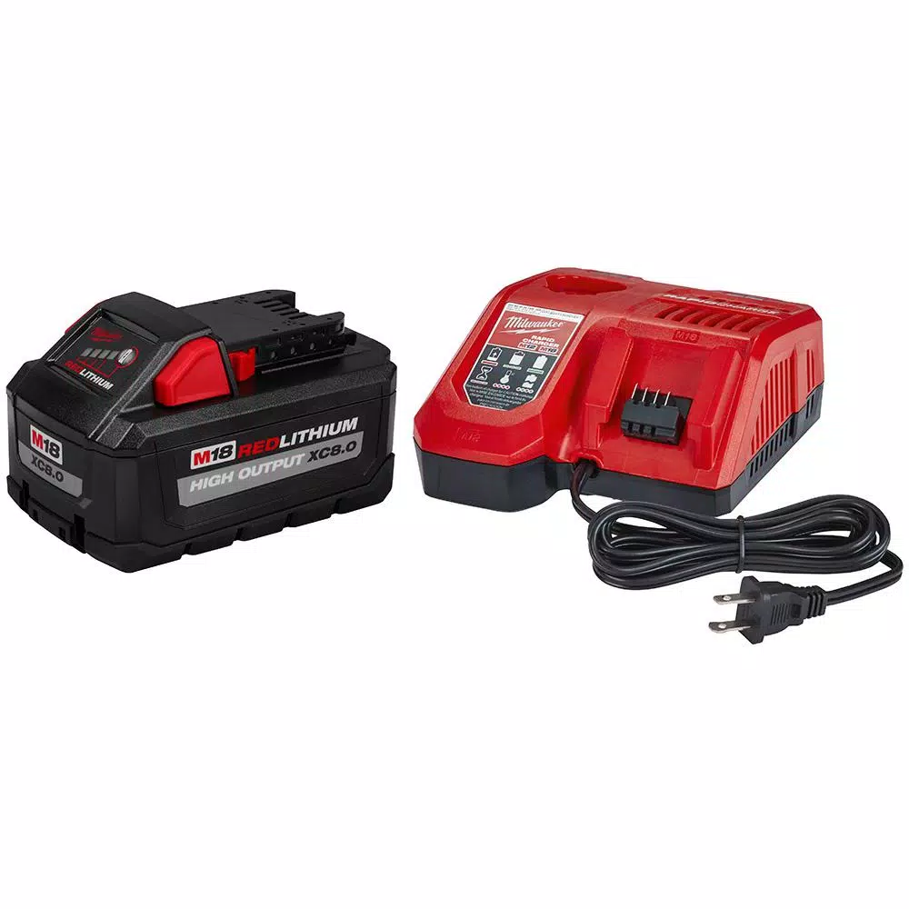 Milwaukee M18 FUEL 18V Lithium-Ion 3-in-1 Backpack Vacuum Kit with 8.0 Ah Battery and Rapid Charger