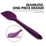 Ovente Premium Silicone Spatula with Stainless Steel Core, Heat-Resistant 500°F, Purple thumbnail 3