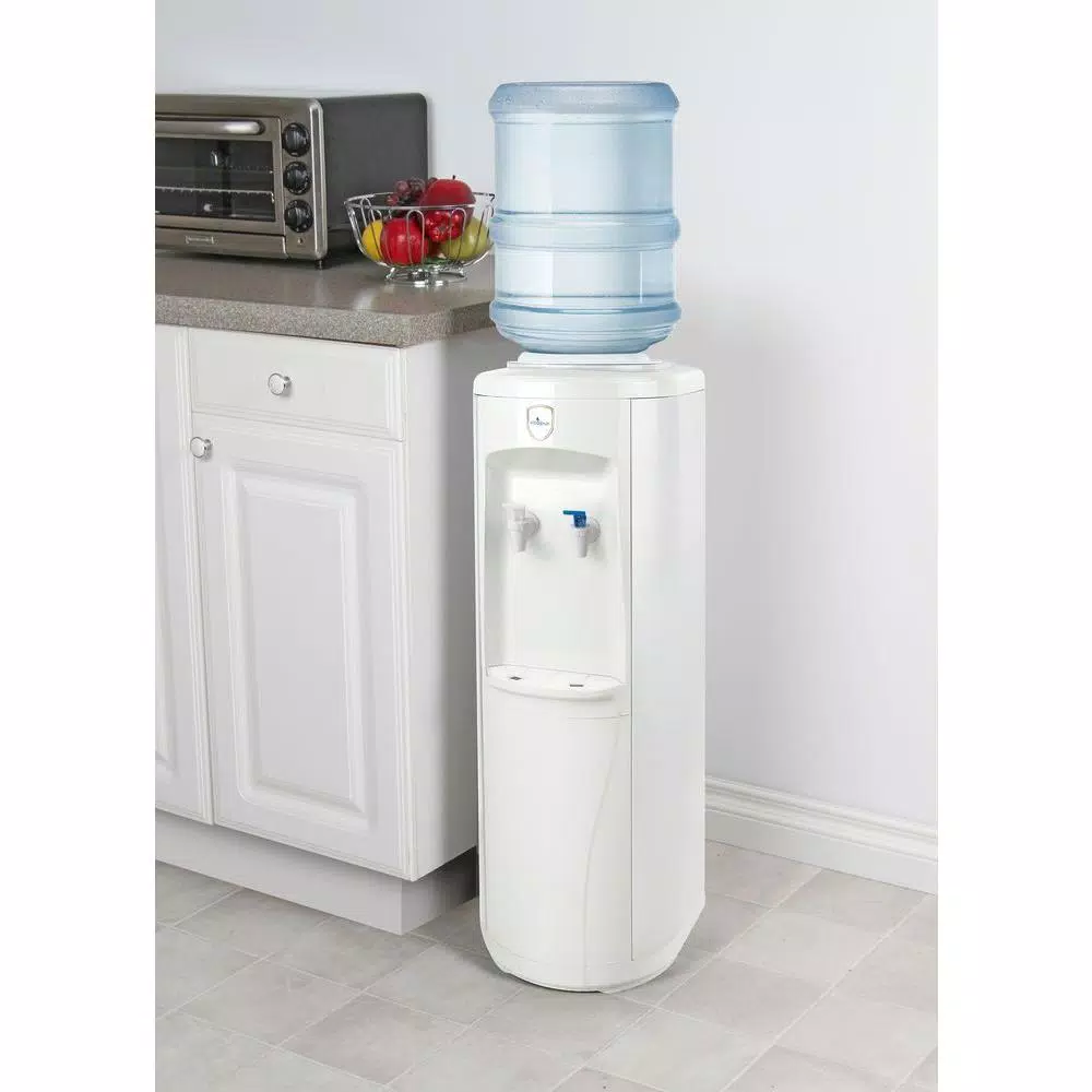 Vitapur Top Loading Floor Standing Water Cooler Dispenser, Cold & Room Temperature, White