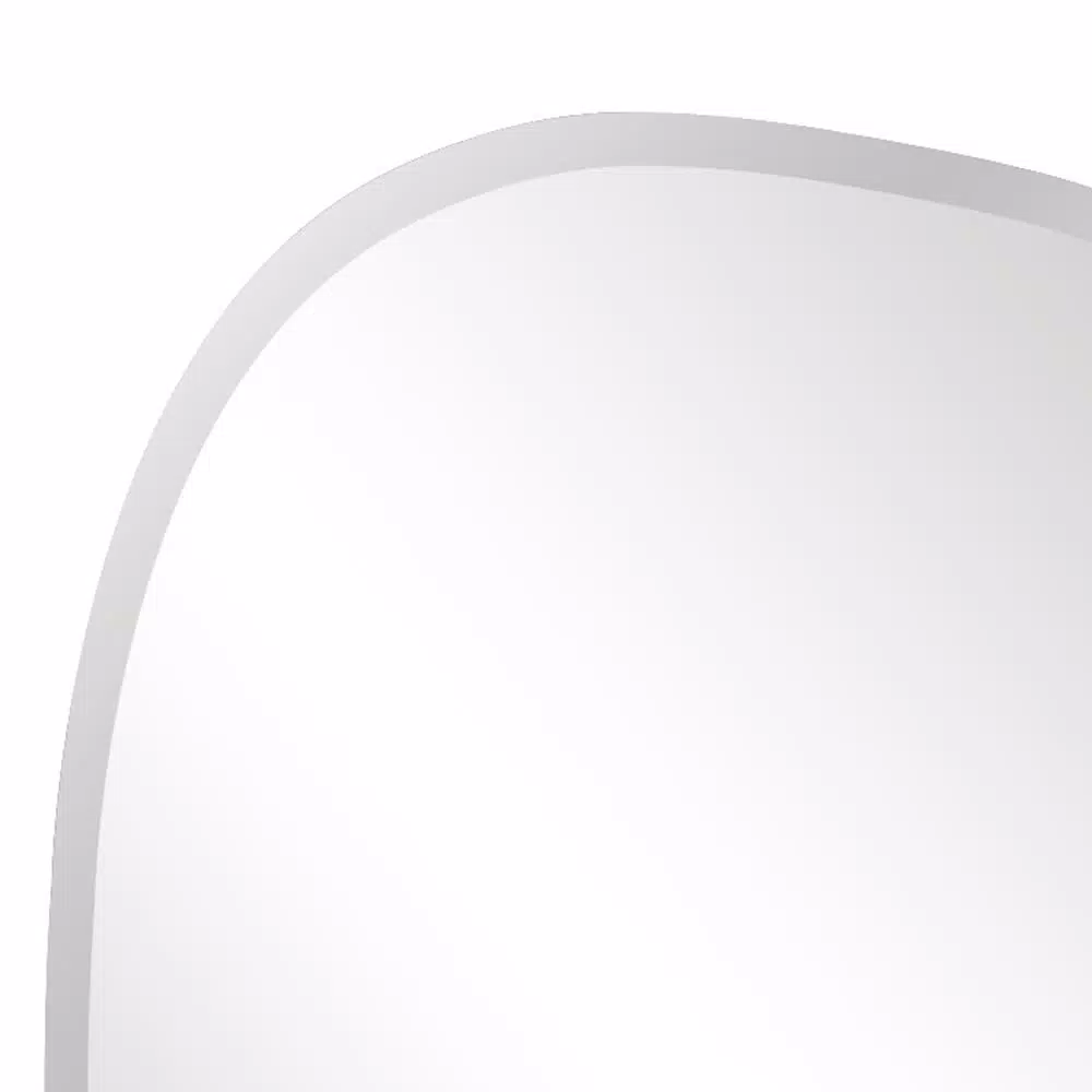 Unbranded Medium Oval Beveled Glass Frameless Accent Mirror, 18 in. x 24 in.