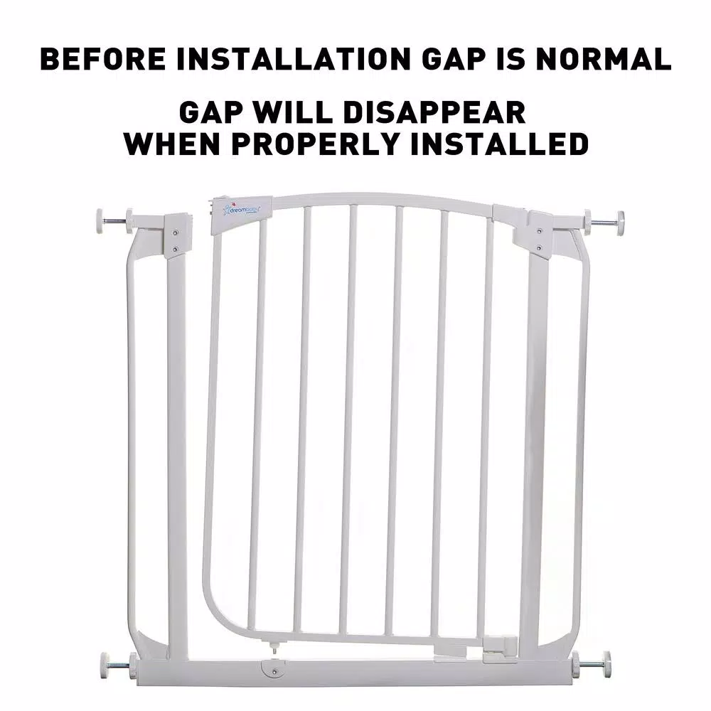 Dreambaby Chelsea Auto-Close Security Gate with Extensions, White, 29.5 in. H