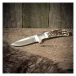Sheffield 12188 Stag Series Haggard 5.5 in. Drop Point Fixed Blade Hunting Knife thumbnail 6