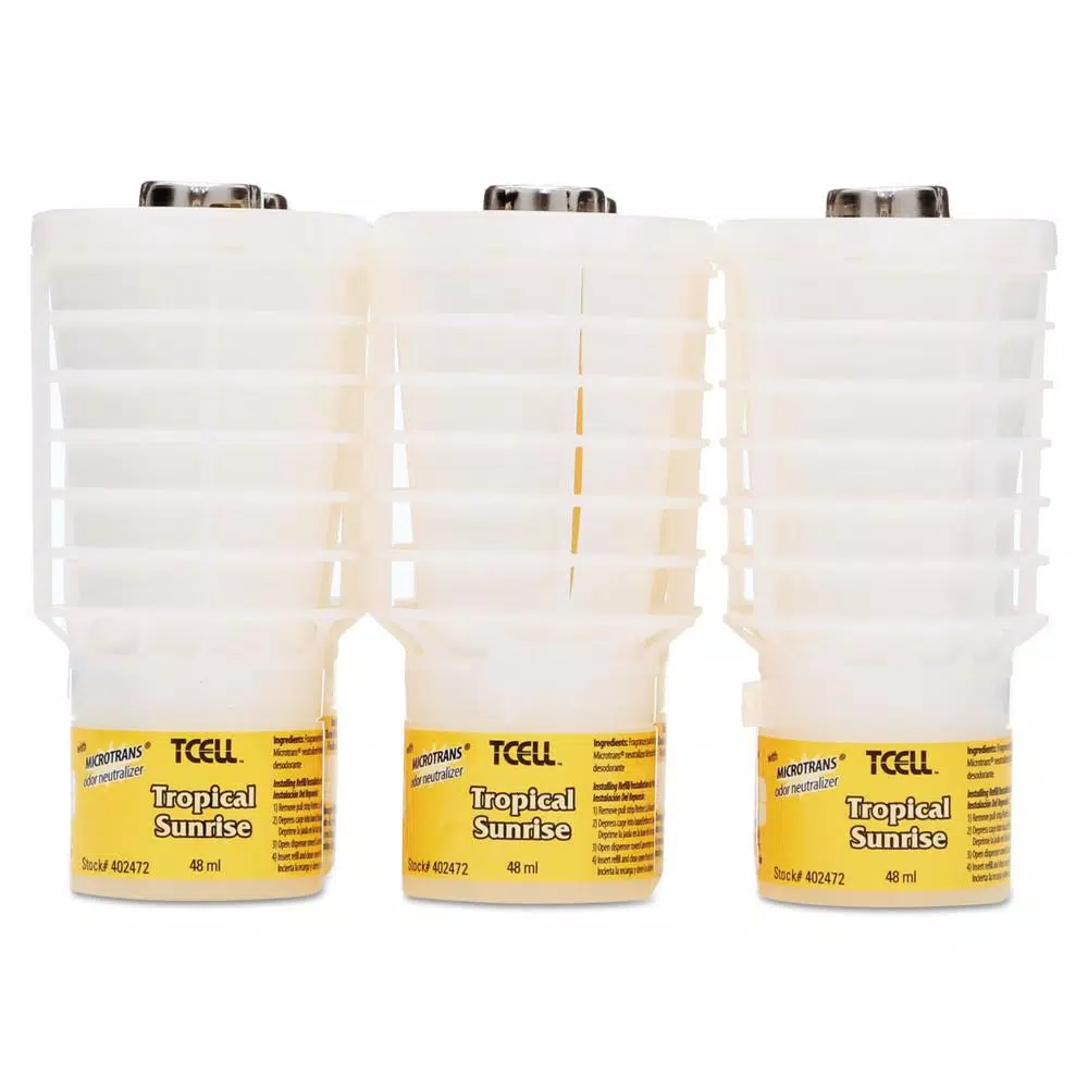 Rubbermaid Commercial Products Rubbermaid Commercial Tell Odor Control System Refill, Tropical Sunrise, 1.62 oz (6-Pack)