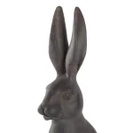 3R Studios 21 in. Grey Bunny Ceramic Message Board Statue - Farmhouse Decorative Sculpture thumbnail 2