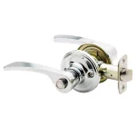Copper Creek Scandinavian Kash Polished Stainless Steel Privacy Lever, Modern Interior Bed/Bath Door Handle thumbnail 1