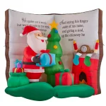 Airblown 6.56 ft. Inflatable Santa in Story Book Scene Christmas Decoration thumbnail 1