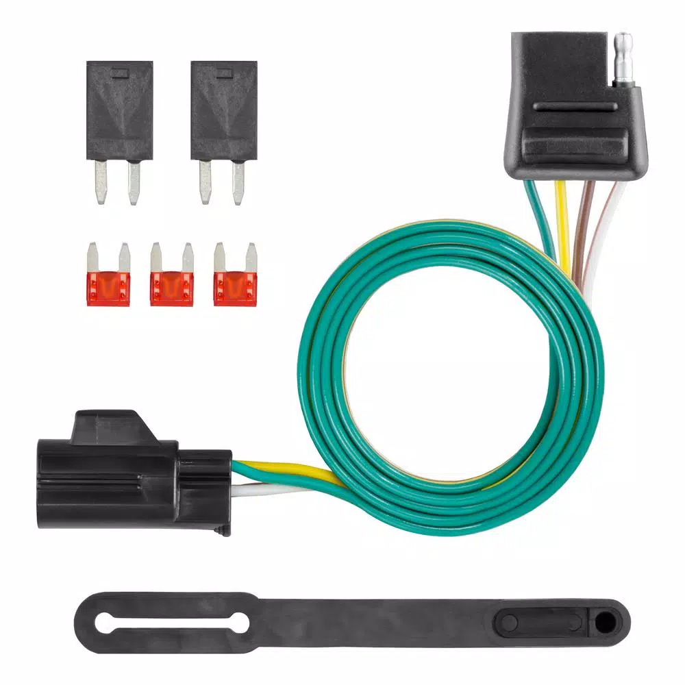 CURT Custom Vehicle-Trailer Wiring Harness, 4-Way Flat, T-Connector for Equinox, XL-7, Torrent