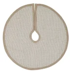 VHC Brands 21 in. Pearlescent Natural Tan Coastal Christmas Mini Tree Skirt thumbnail 2