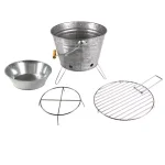 Artland Masonware Portable Galvanized Metal Beach and Camping Grill, Silver thumbnail 2