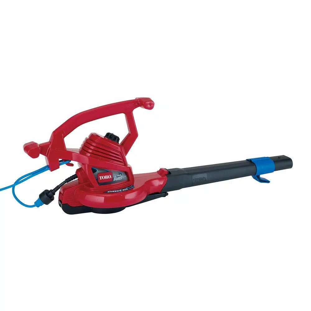 Toro UltraPlus 12 Amp Electric Leaf Blower, Vacuum, and Mulcher - 250 MPH, 350 CFM