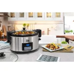 Elite Platinum 8.5 Qt. Stainless Steel Slow Cooker with Locking Lid and Silicone Gasket Seal thumbnail 5