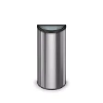 Suncast Commercial 12 Gallon Metal Crescent Indoor Trash Can with Metal Liner thumbnail 3