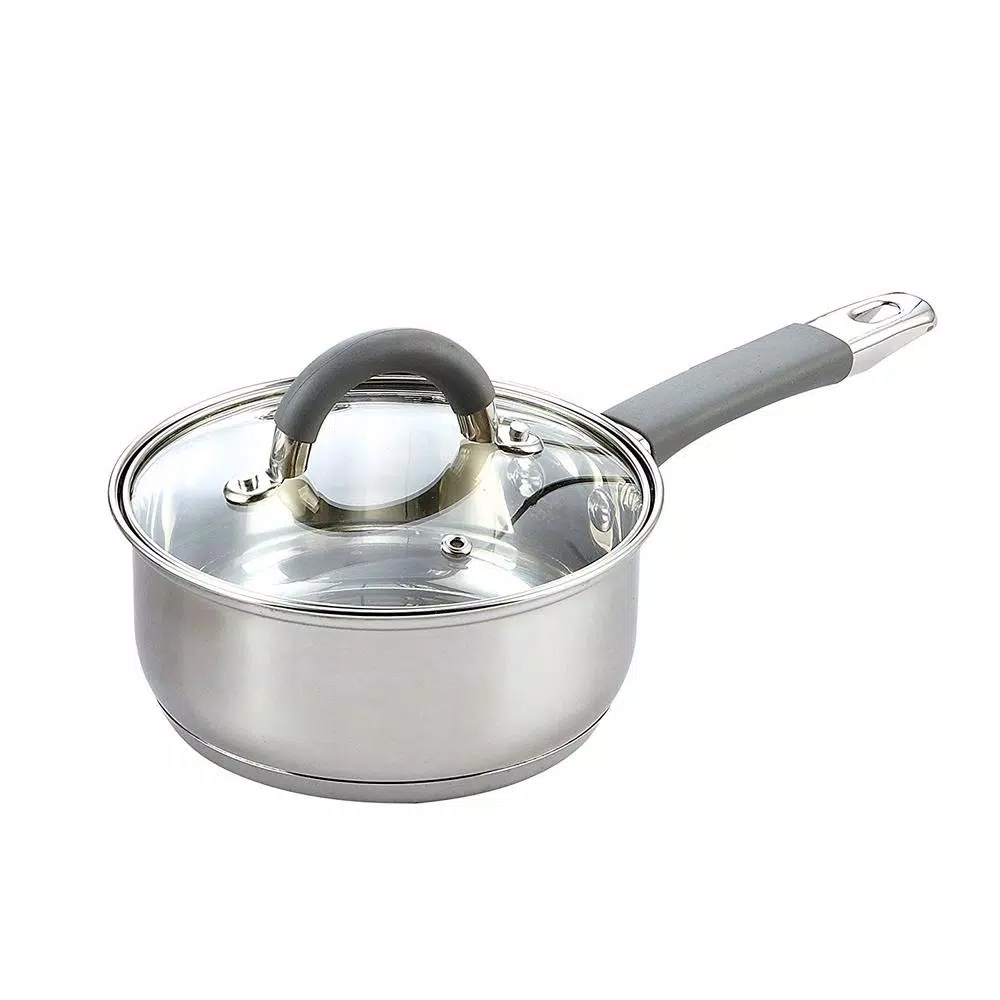 Cook N Home 12-Piece Stainless Steel Cookware Set with Tempered Glass Lids