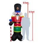 ALEKO's 8 ft. Christmas Inflatable Nutcracker with LED Lights and UL Certified Blower thumbnail 2