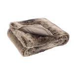 Glitzhome 60 in. Ombre Gray Faux Fur Luxury Throw Blanket thumbnail 1