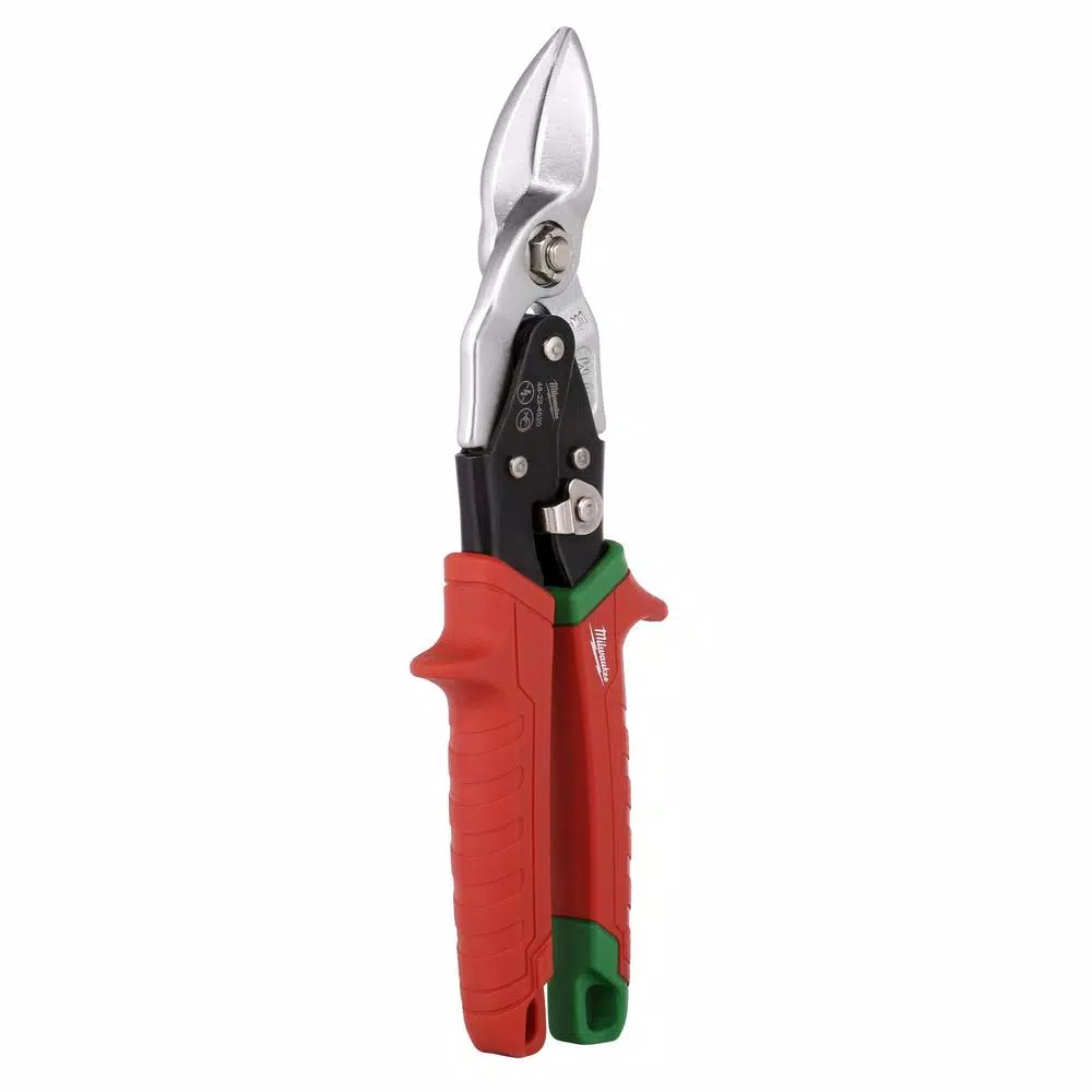 Milwaukee 10 in. Right-Cut Aviation Snips with Forged Serrated Blades