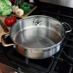 Chantal Induction 21 Steel 5 Qt. Stainless Steel Saute Pan with Glass Lid, Brushed Stainless Steel thumbnail 2