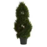 Nearly Natural UV Resistant Double Pond Cypress Spiral Artificial Topiary Tree, 36 in. thumbnail 1