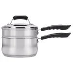 Range Kleen Basics 2 Qt. Stainless Steel Multi-Pot Double Boiler with Glass Lid thumbnail 1