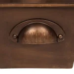 Kate and Laurel Forgeham Bronze Decorative Trough Tray - Antique Copper Metal Rectangle Organizer thumbnail 3