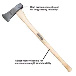 ECHO 36 in. Hickory Handle Splitting Maul with 6 lb High Carbon Steel Head thumbnail 2