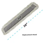 Alpine Industries 36 in. Cotton Dust Dry Mop Replacement Heads, 2-Pack thumbnail 3