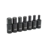 Crescent 1/2 in. Drive SAE Impact Hex Bit Socket Set, 7-Piece thumbnail 1