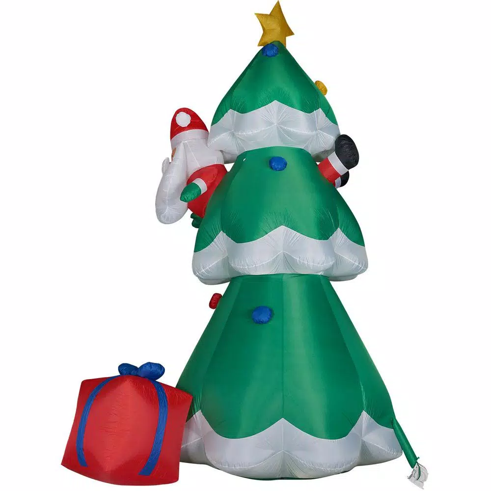 Fraser Hill Farm 20 ft. Christmas Tree Inflatable with Santa and Gifts, Pre-lit Outdoor Holiday Decoration