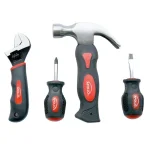 Apollo 4-Piece Stubby Hand Tool Set with Hammer, Screwdrivers, and Adjustable Wrench thumbnail 1
