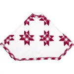 VHC Brands Emmie 21 in. Red Patchwork Christmas Tree Skirt - Hand-Quilted Cotton Farmhouse Decor thumbnail 3