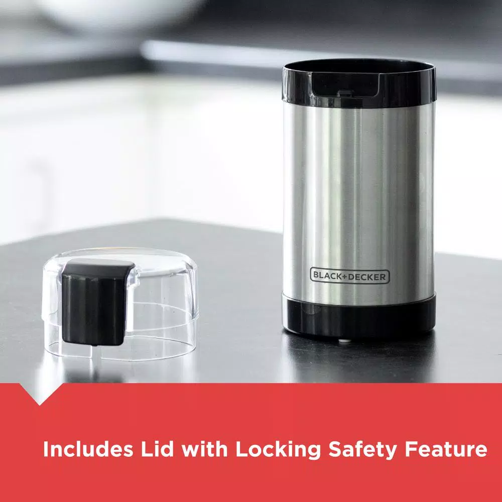 Black+Decker 4 oz. Silver Electric Blade Coffee Grinder