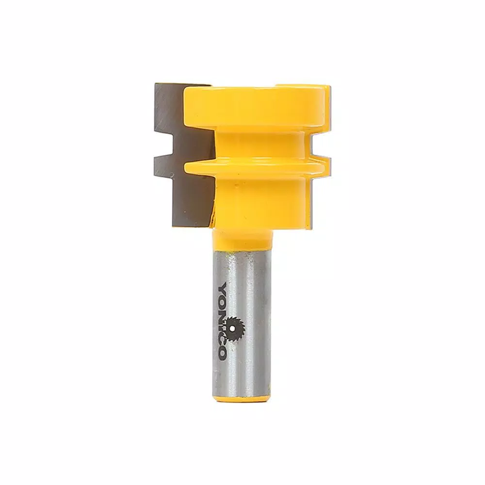 Yonico Reversible Glue Joint Router Bit, 1-1/4 in. Length, 1/2 in. Shank, Carbide Tipped