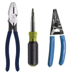 Klein Tools 3-Piece Electrical Hand Tool Set with Side Cutting Pliers, Wire Stripper, and 11-in-1 Screwdriver thumbnail 1