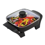 Brentwood Appliances 8 in. Nonstick Square Electric Skillet with Glass Lid, Black thumbnail 6