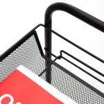 Mind Reader 4-Shelf Rolling Black Metal Mesh Storage Cart thumbnail 5
