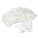GEN White Wrapped Cutlery Kit with Napkin, Salt & Pepper - 250 Count Case thumbnail 3