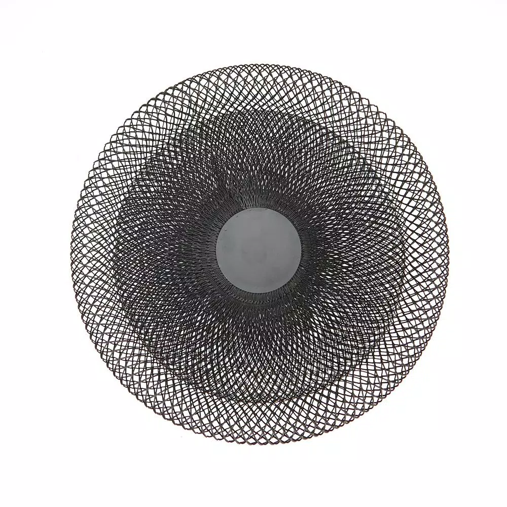 Mind Reader Black 2-Tier Mesh Metal Fruit Bowl, Round Decorative Wire Basket