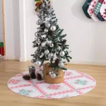 Country Living 48 in. Retro Star Quilted Tree Skirt, Reversible Blush Pink Microfiber thumbnail 4
