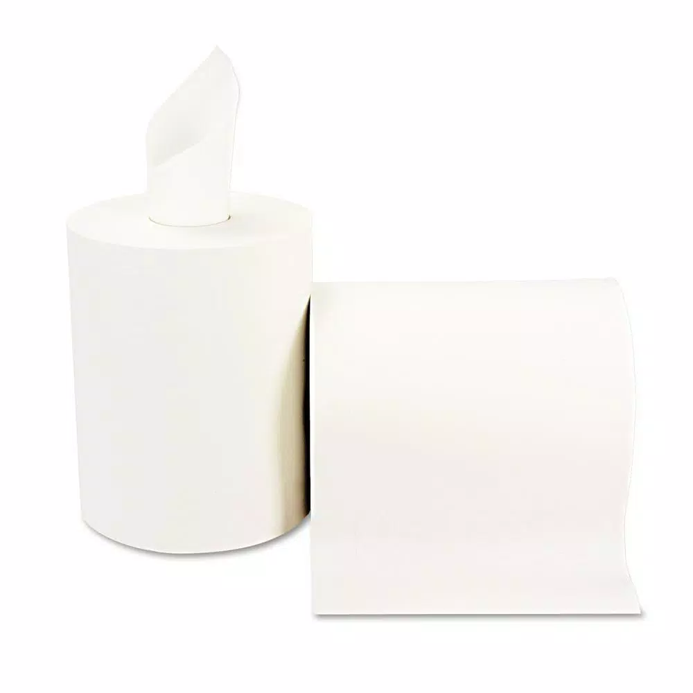 Windsoft White Hardwound Roll Towels, 8 in. x 600 ft, 1-Ply, 12 Rolls per Carton