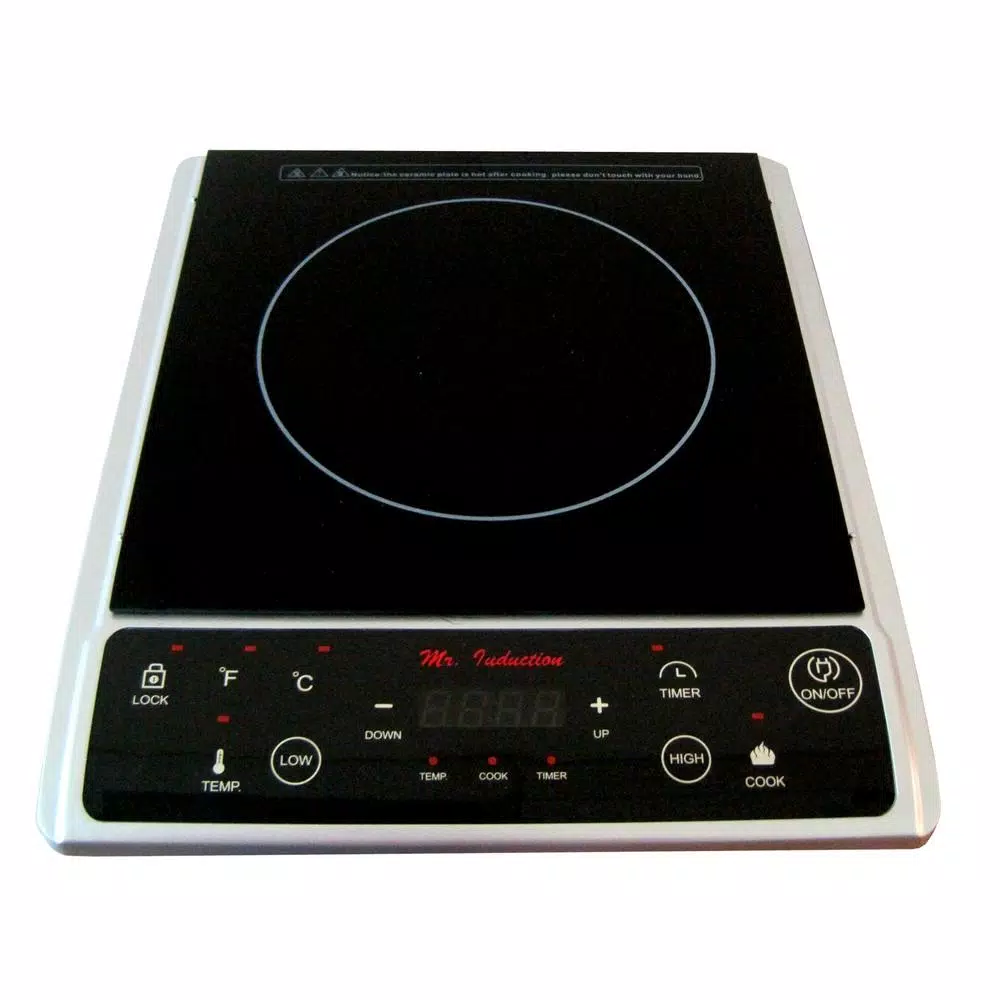 SPT Single Burner 7.25 in. Induction Hot Plate - Black and Silver Micro-Induction Cooktop