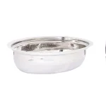 Old Dutch 6 Qt. Oval Polished Nickel over Stainless Steel Chafing Dish with Iron Stand thumbnail 2