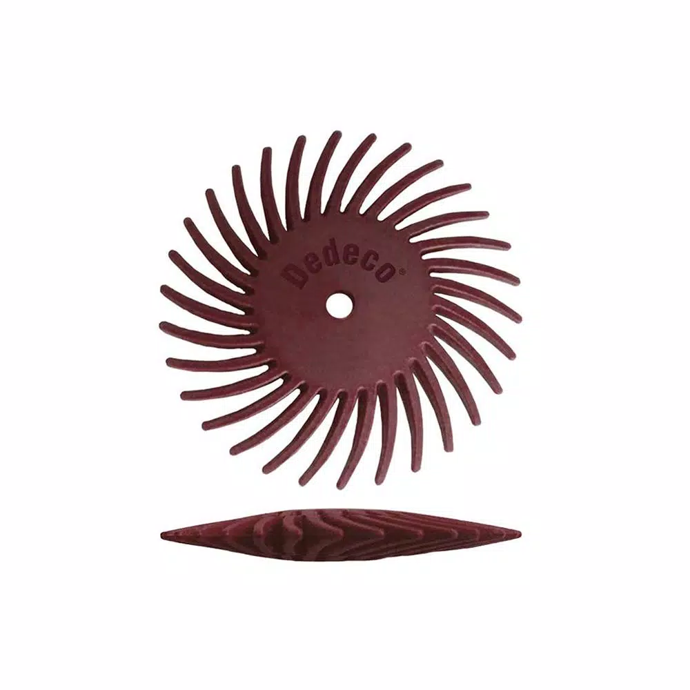 Dedeco Sunburst 7/8 in. Knife-Edge Radial Discs, 220-Grit, 1/16 in. Thickness, 48-Pack