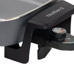 West Bend 12 in. Gray Square Electric Skillet with Grease Channel and Tilt Leg thumbnail 5