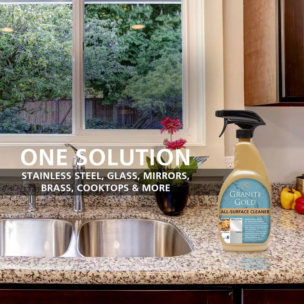 Granite Gold All-Surface Cleaner, 24 oz. - Safe for Natural Stone, Glass, and Stainless Steel